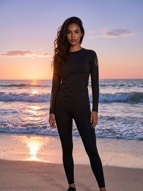 Volcom Women’s Black Long Sleeve Performance Rash Top